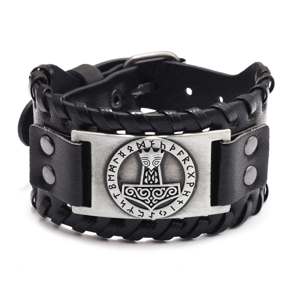Pulseira de Couro Vintage
