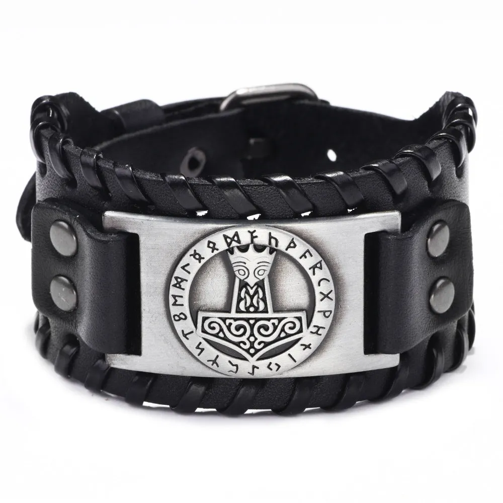 Pulseira de Couro Vintage