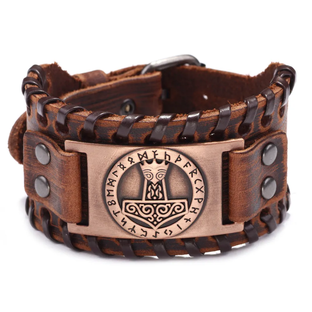 Pulseira de Couro Vintage