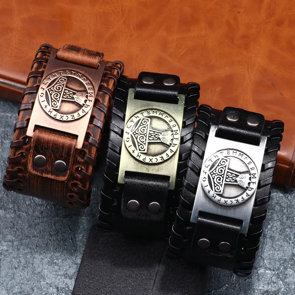 Pulseira de Couro Vintage