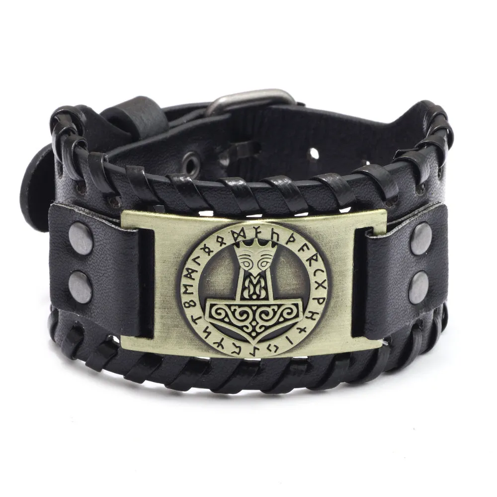 Pulseira de Couro Vintage