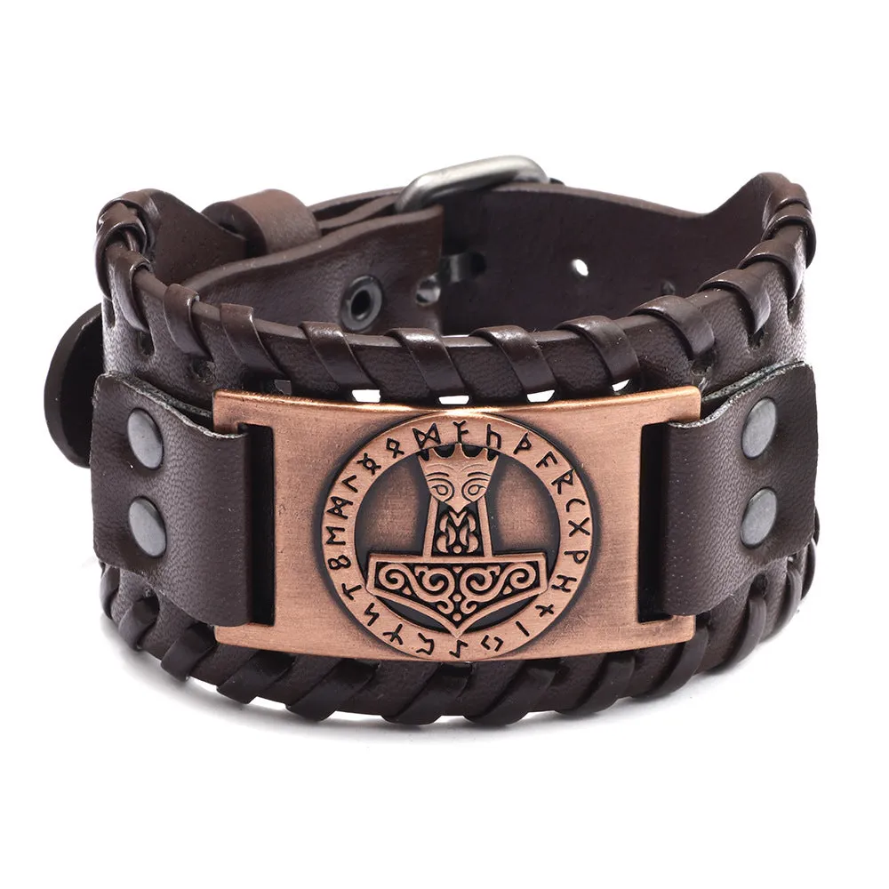 Pulseira de Couro Vintage