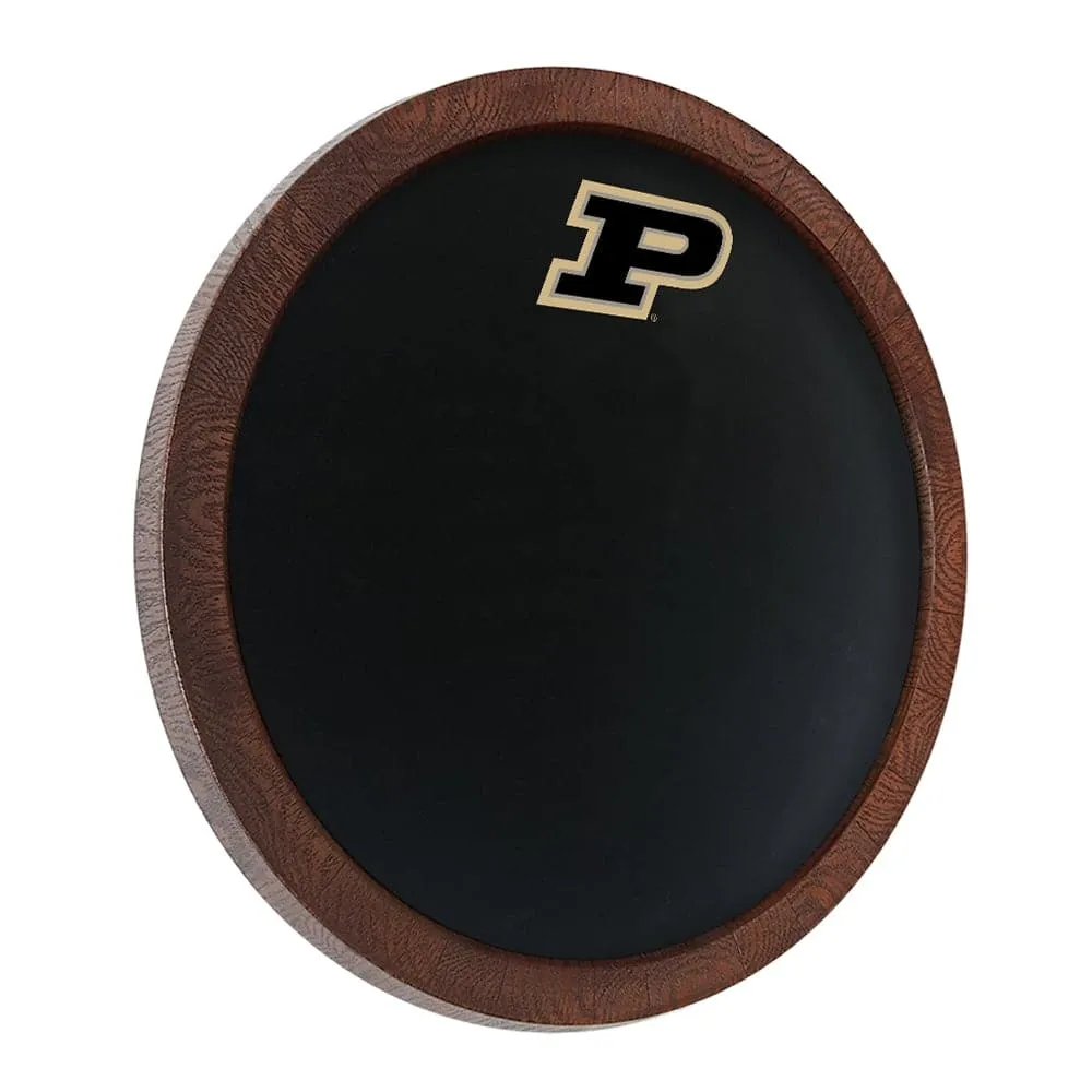 Purdue Boilermakers: Chalkboard "Faux" Barrel Top Sign