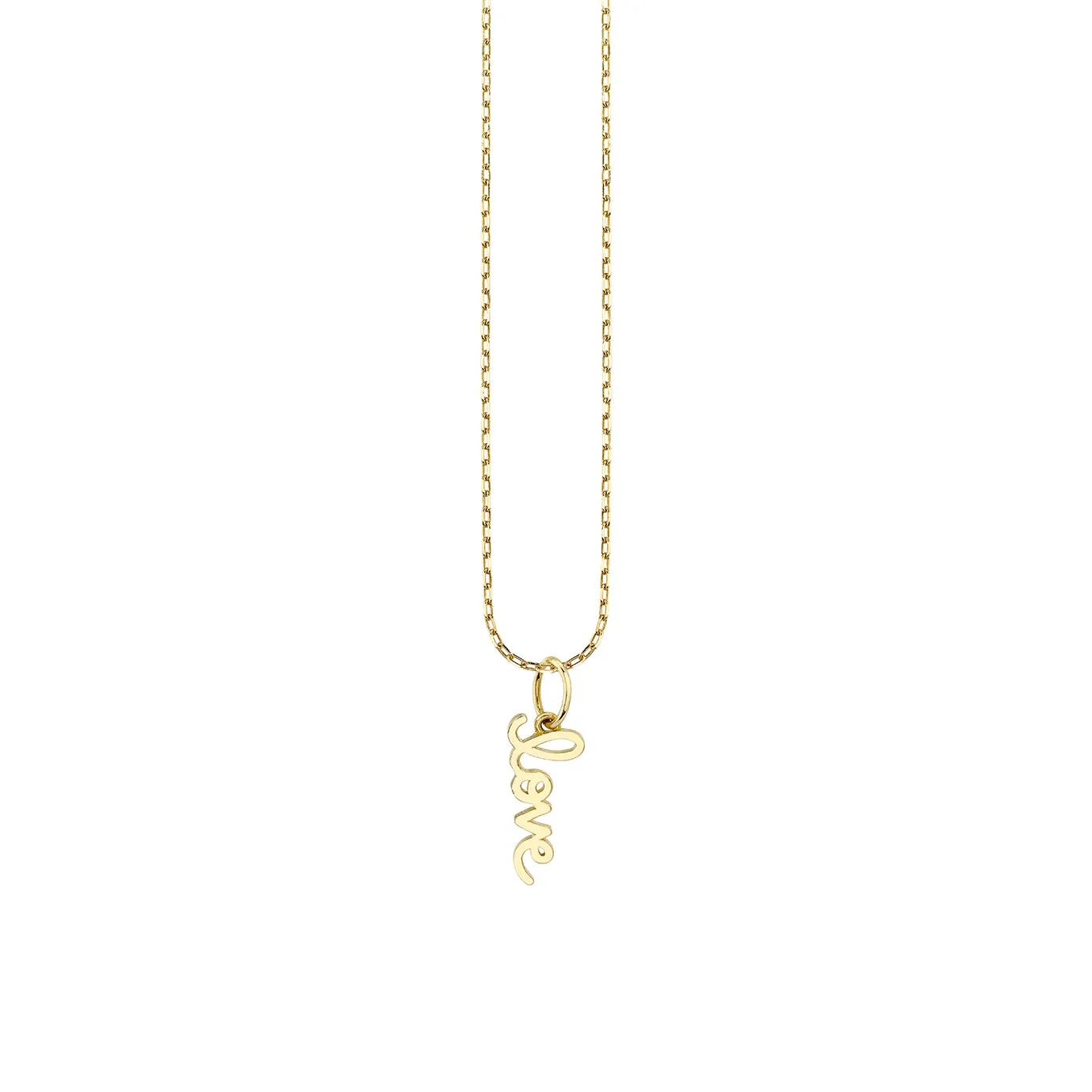 Pure Gold Tiny Love Script Charm