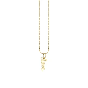 Pure Gold Tiny Love Script Charm