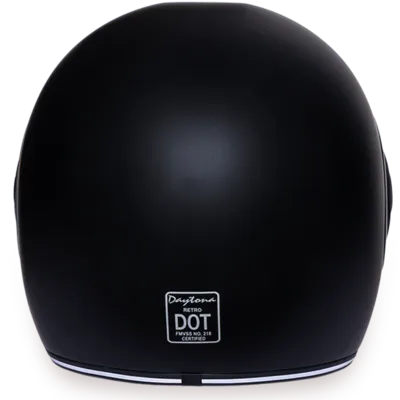 R1-B D.O.T. FULL FACE: DAYTONA RETRO: DULL BLACK