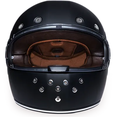 R1-B D.O.T. FULL FACE: DAYTONA RETRO: DULL BLACK