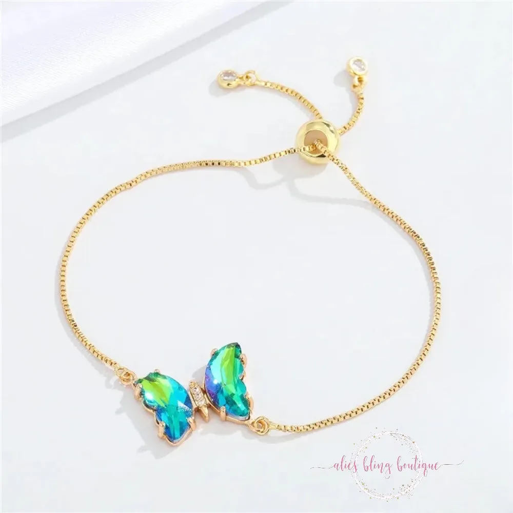 Radiant Wings Bracelet in Green - WOW WED