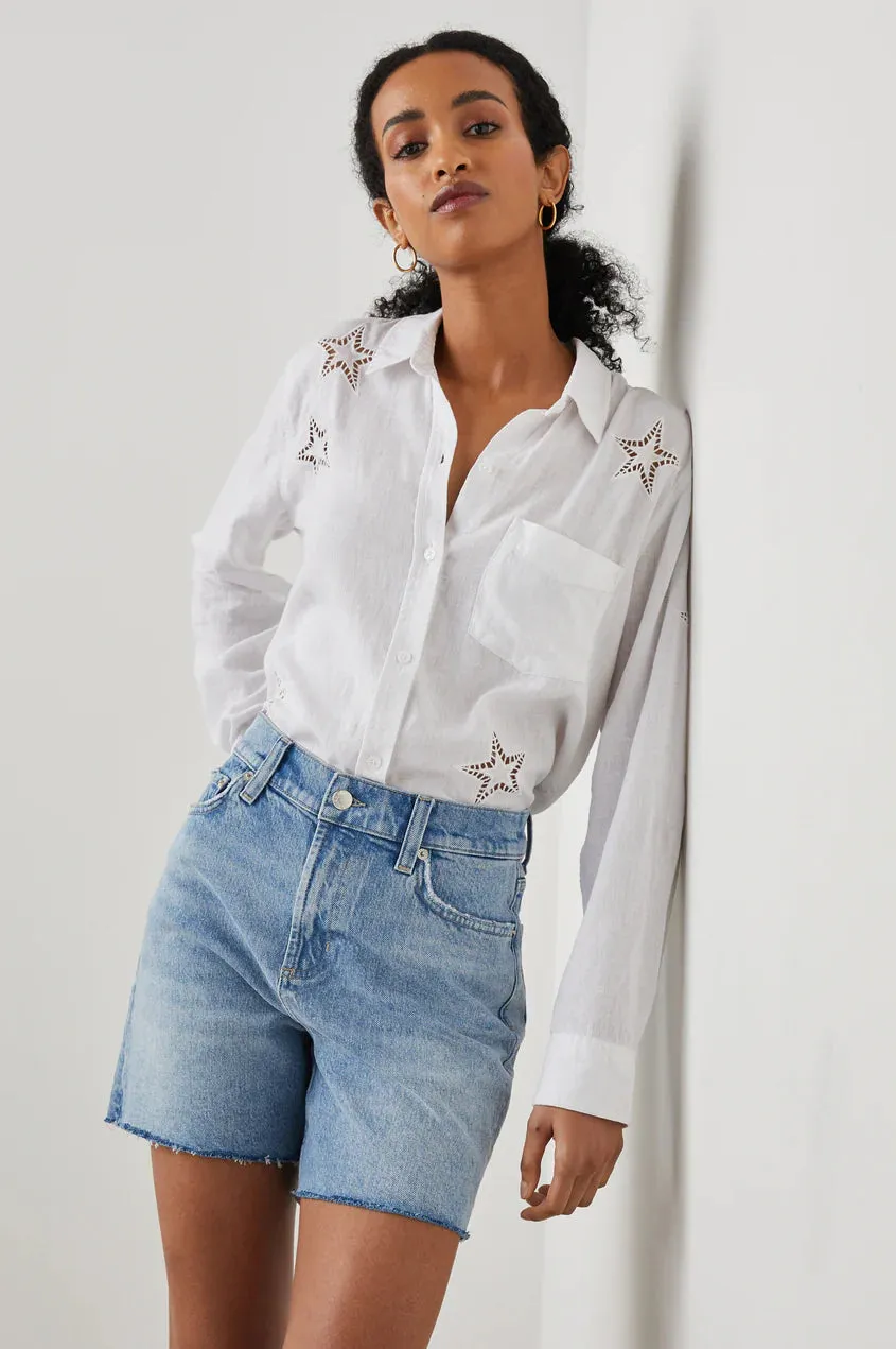 Rails - Charli Shirt - White Eyelet Stars