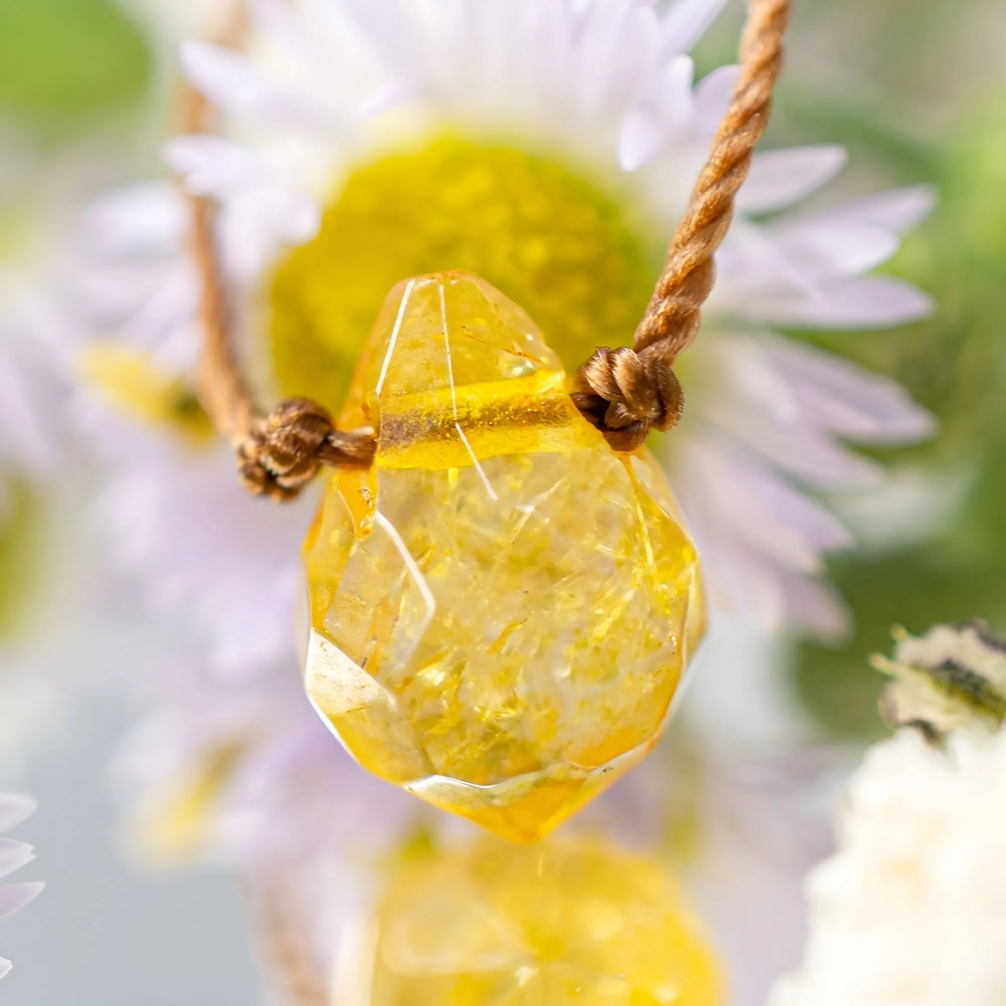 Raw Citrine Vibrationally High Crystal Necklace