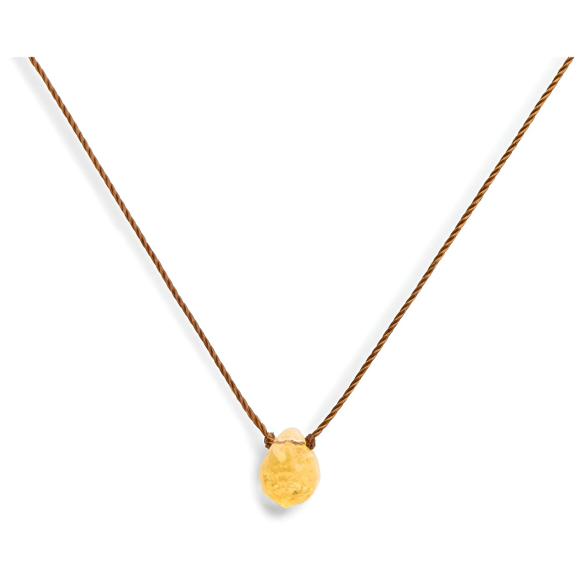 Raw Citrine Vibrationally High Crystal Necklace