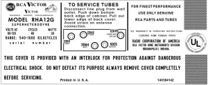 RCA-RHA12G