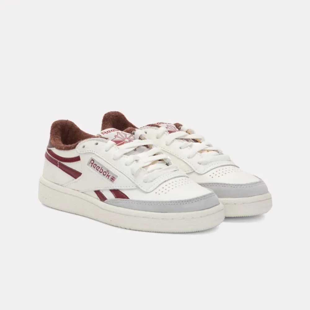 Reebok Footwear Men Club C Revenge Vintage Shoes CHALK/BURGUNDY/GREY