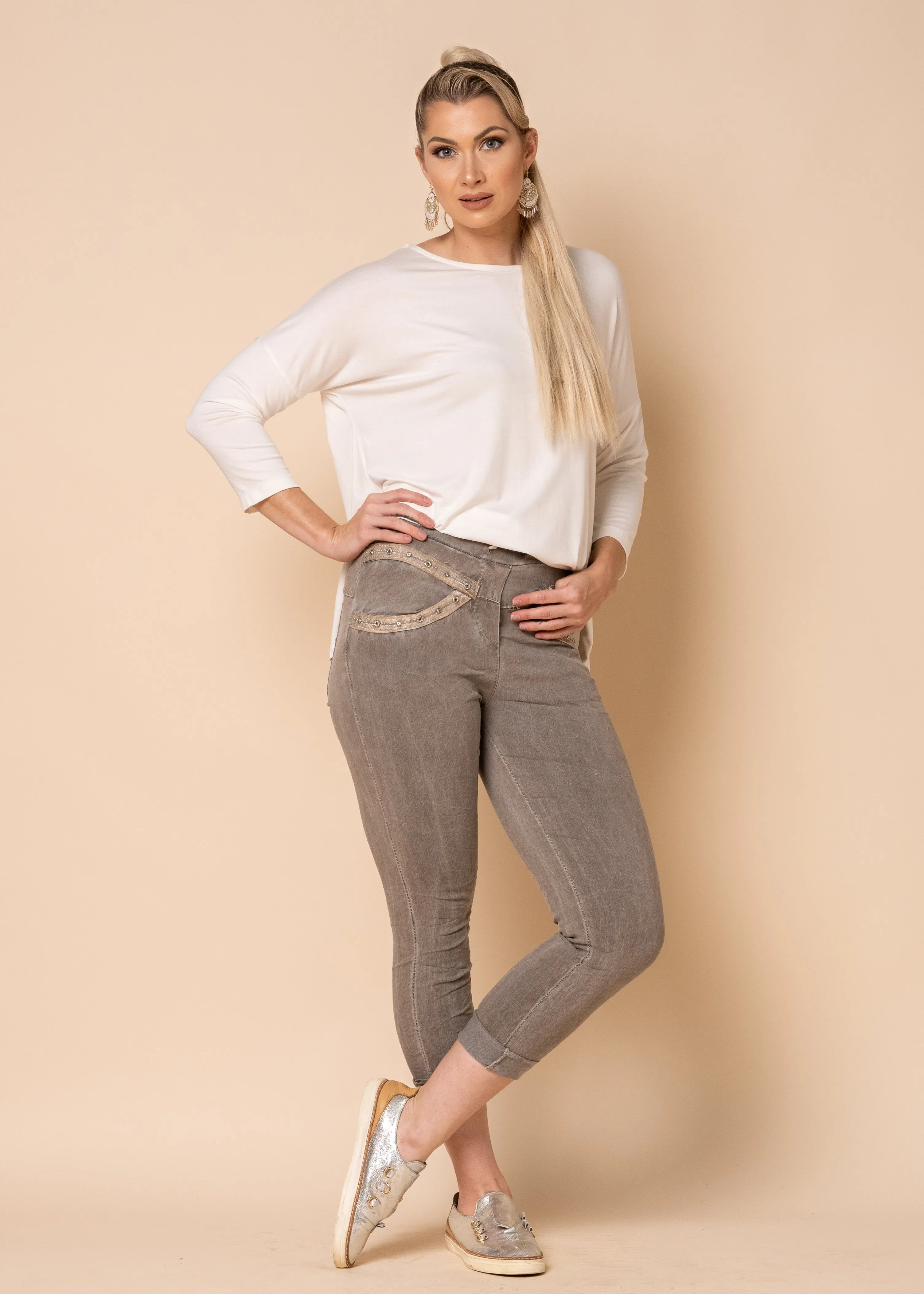 Reese Basic Top in Cream