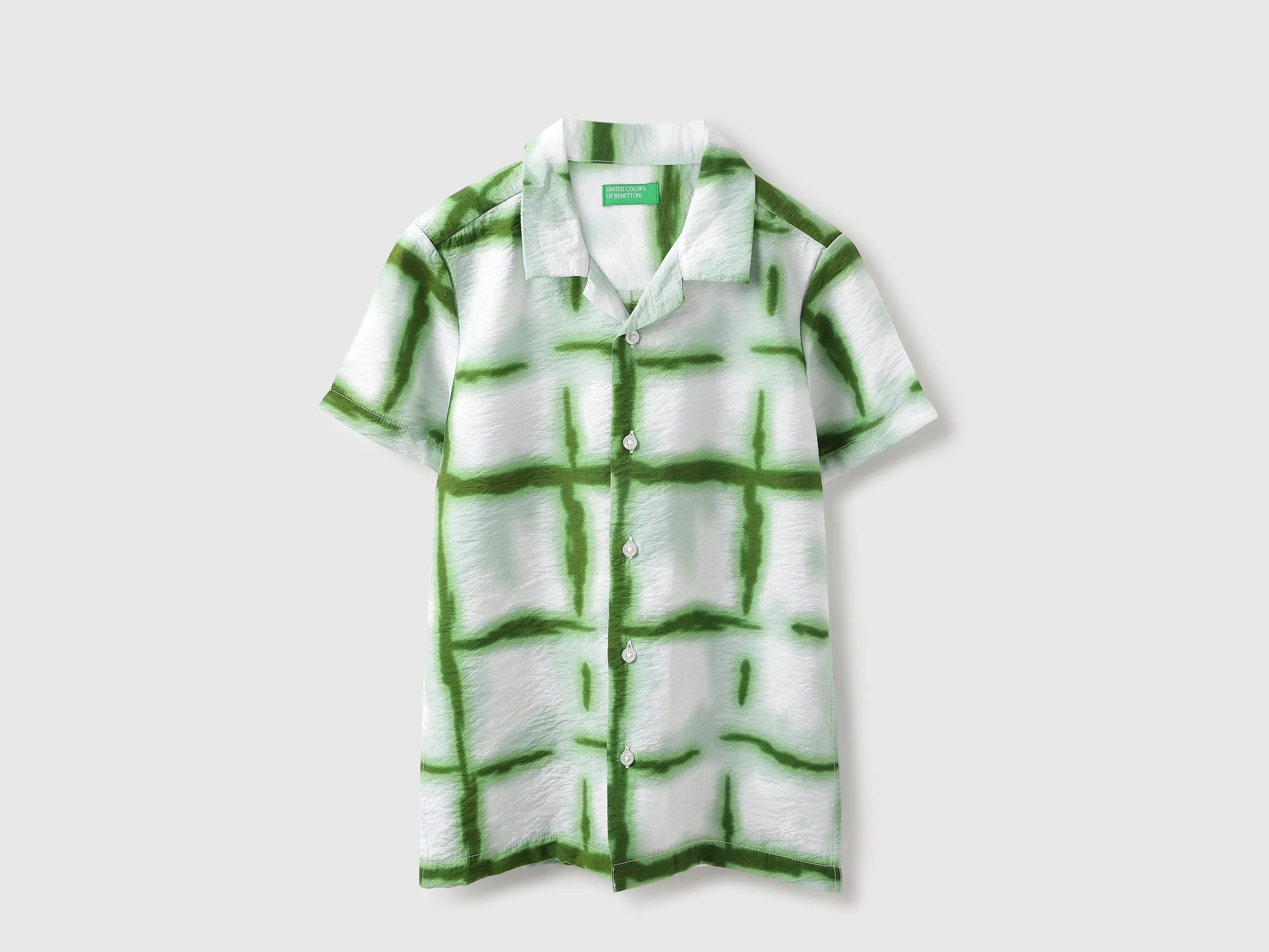 Regular Fit Resort Collar Abstract Shirt