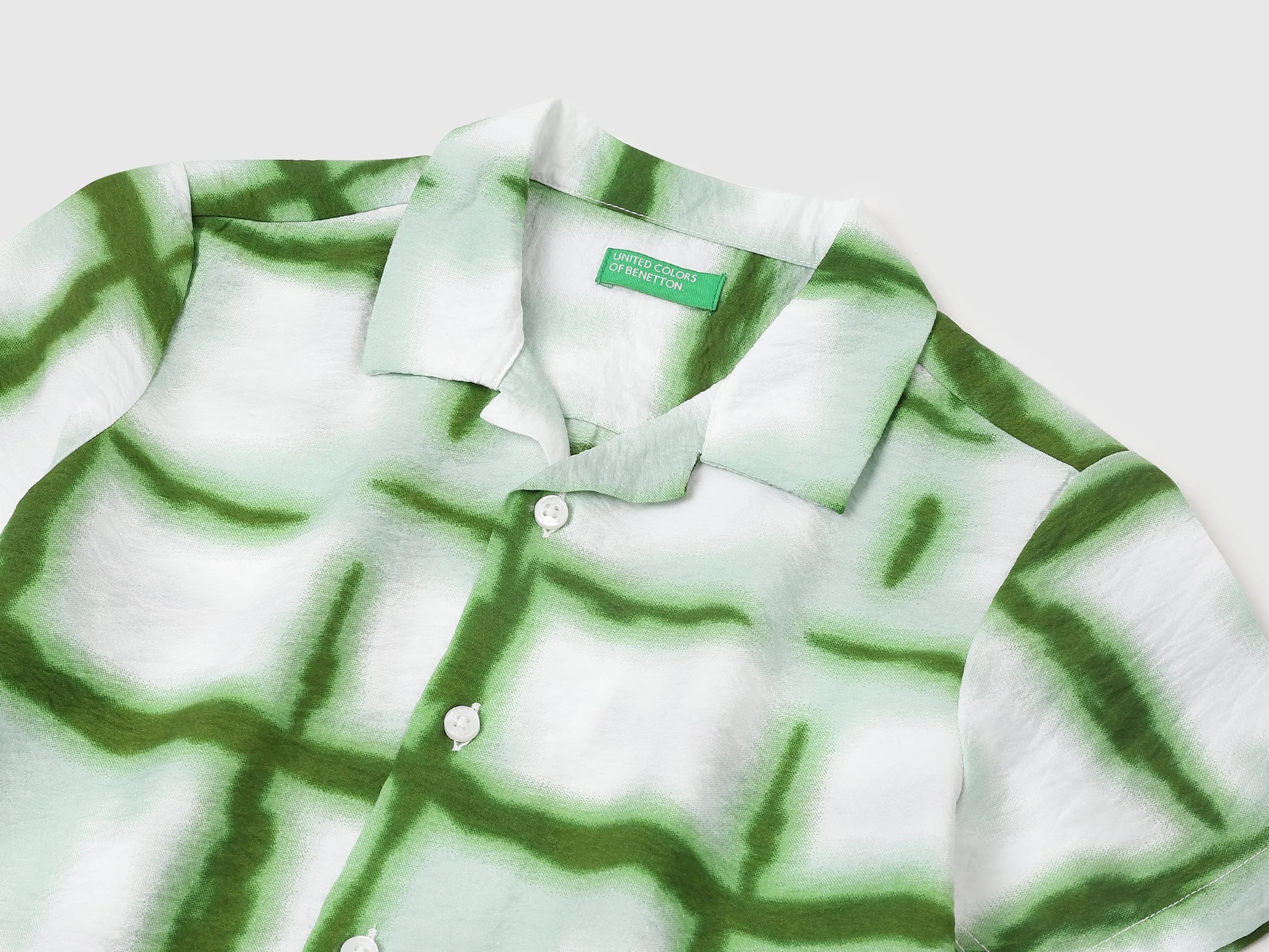 Regular Fit Resort Collar Abstract Shirt
