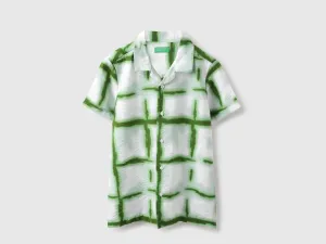 Regular Fit Resort Collar Abstract Shirt