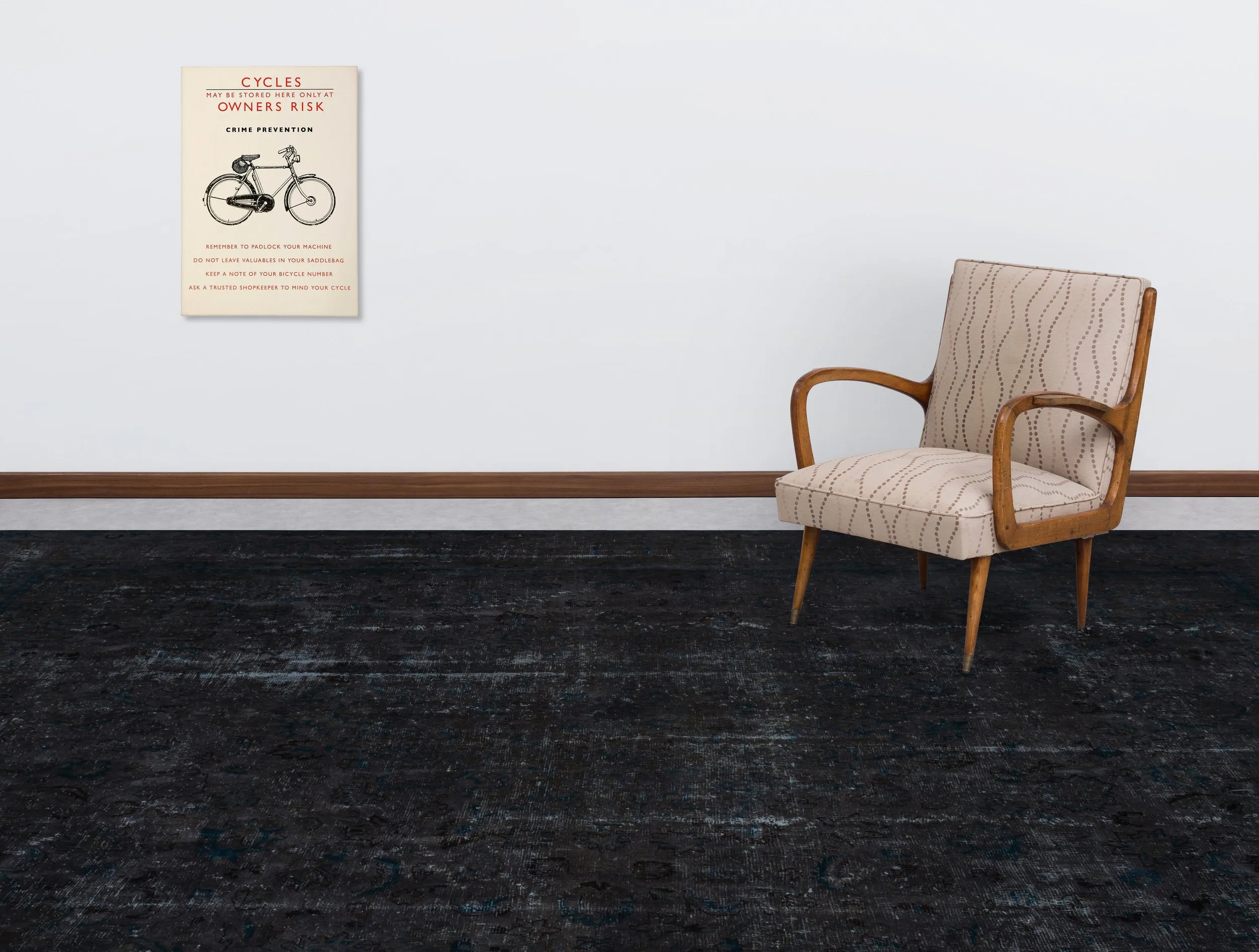 Retro Design Black Over Dyed Vintage XLarge Rug 9'7'' x 12'7'' ft 292 x 383 cm