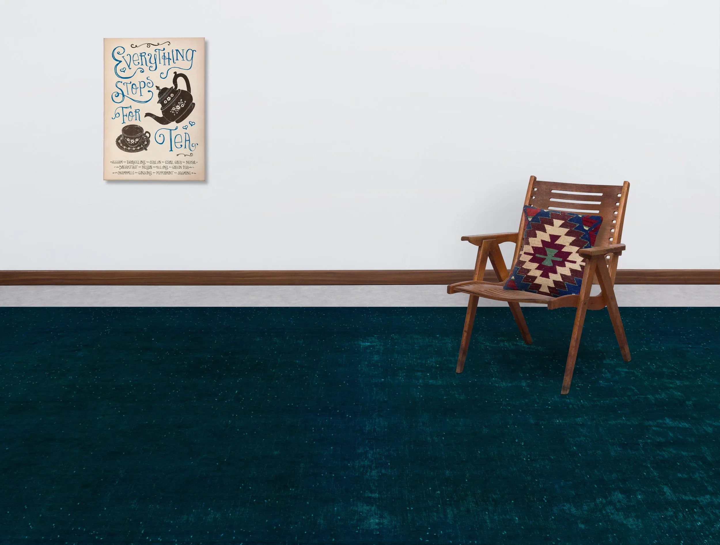 Retro Design Blue Over Dyed Vintage XLarge Rug 9'1'' x 12'2'' ft 277 x 370 cm