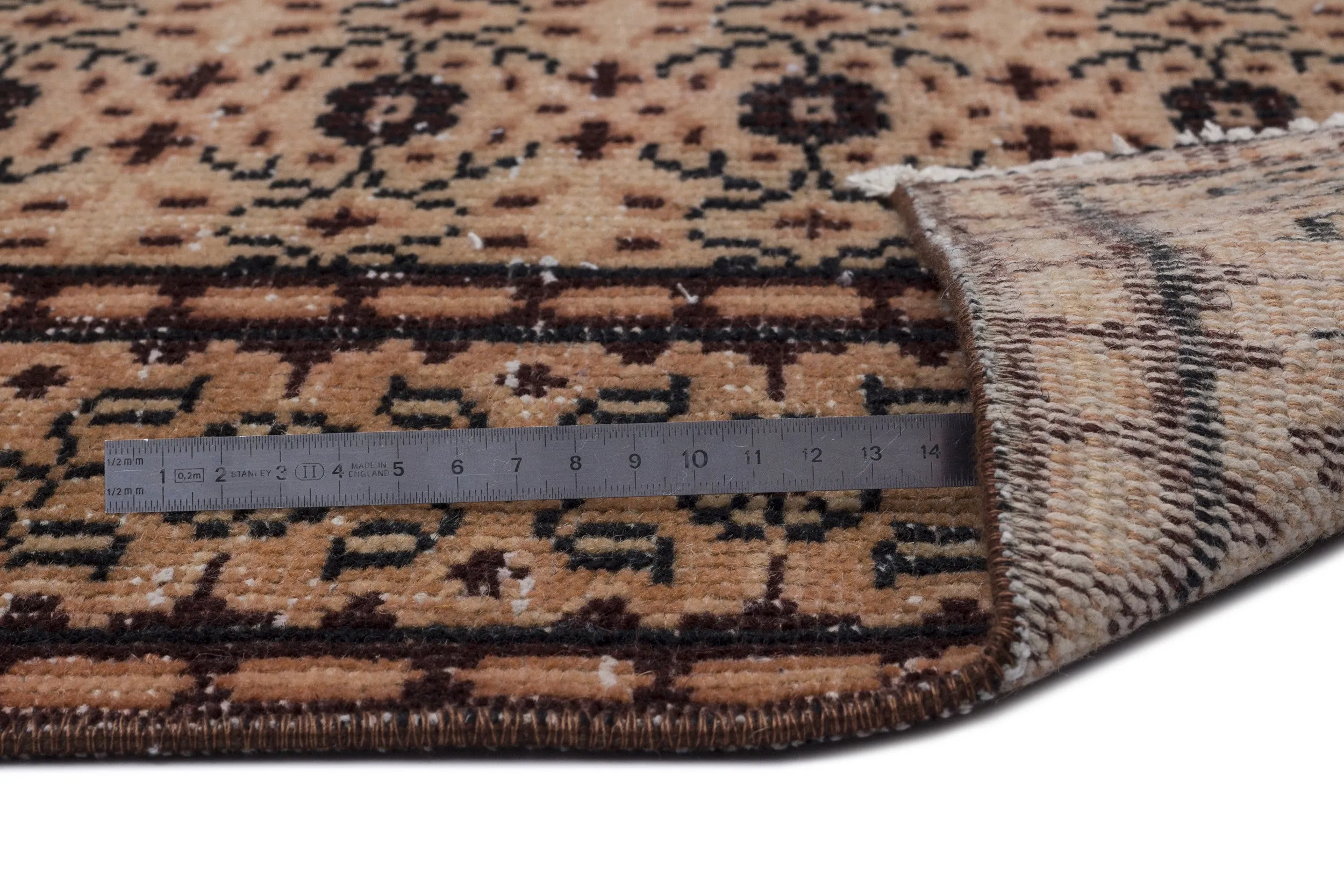 Retro Design Brown Over Dyed Vintage Rug 5'7'' x 9'0'' ft 171 x 275 cm