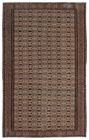 Retro Design Brown Over Dyed Vintage Rug 5'7'' x 9'0'' ft 171 x 275 cm