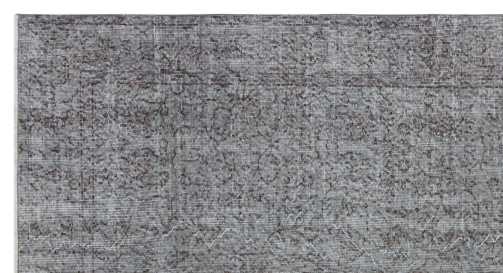 Retro Design Gray Over Dyed Vintage Rug 4'9'' x 9'0'' ft 145 x 275 cm