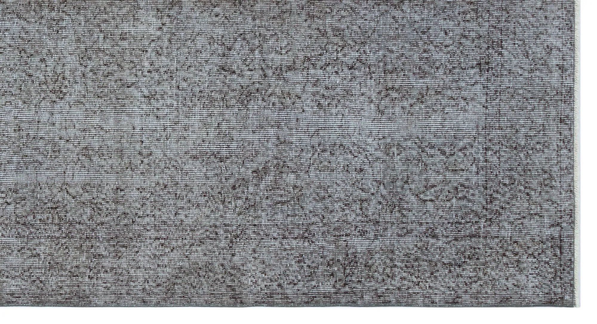 Retro Design Gray Over Dyed Vintage Rug 4'9'' x 9'0'' ft 145 x 275 cm