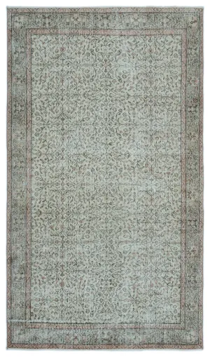 Retro Design Gray Over Dyed Vintage Rug 5'0'' x 8'9'' ft 153 x 267 cm