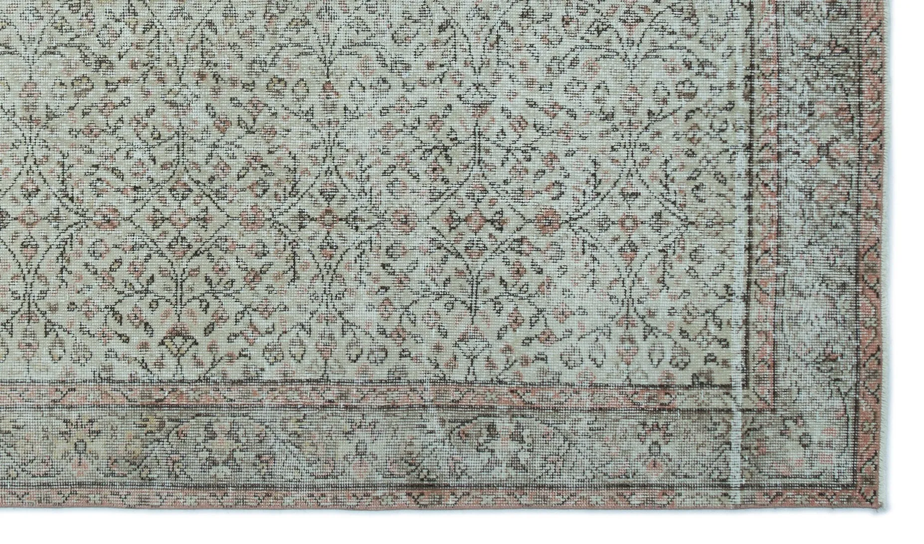 Retro Design Gray Over Dyed Vintage Rug 5'0'' x 8'9'' ft 153 x 267 cm
