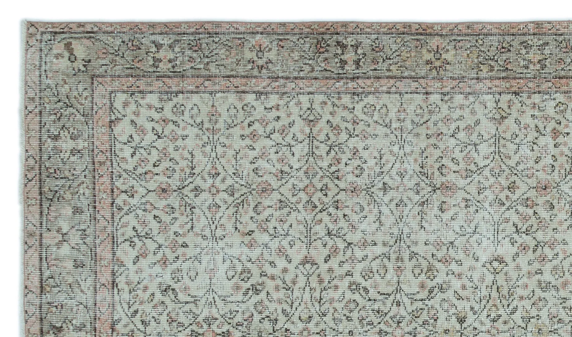 Retro Design Gray Over Dyed Vintage Rug 5'0'' x 8'9'' ft 153 x 267 cm