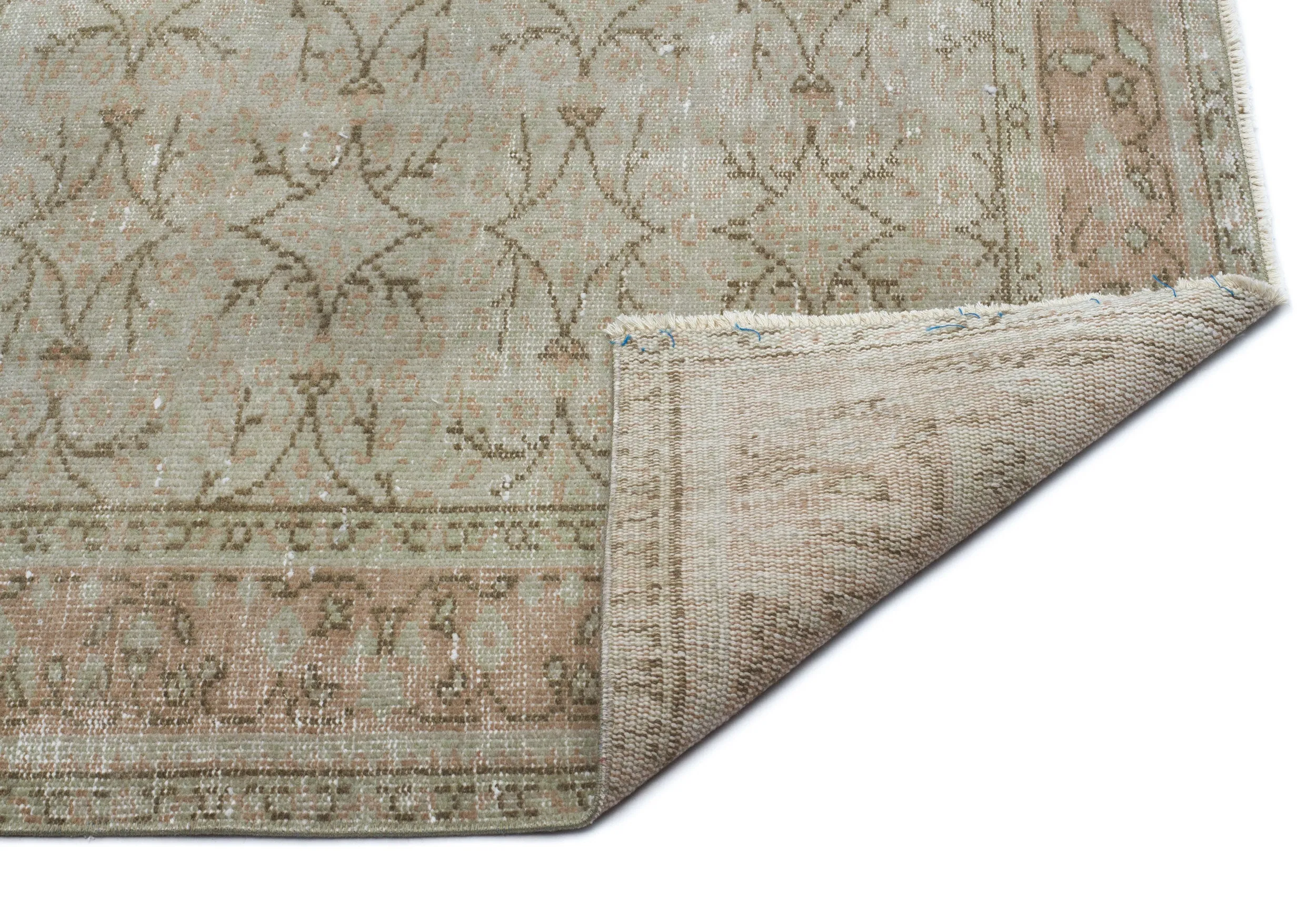 Retro Design Gray Over Dyed Vintage Rug 5'2'' x 8'5'' ft 158 x 256 cm