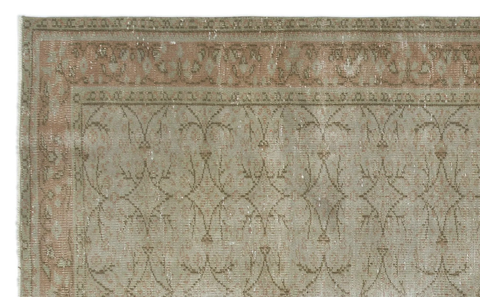 Retro Design Gray Over Dyed Vintage Rug 5'2'' x 8'5'' ft 158 x 256 cm