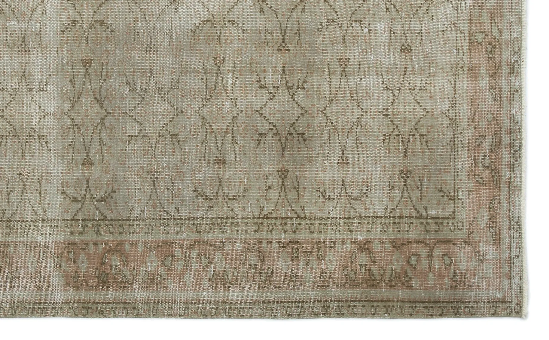 Retro Design Gray Over Dyed Vintage Rug 5'2'' x 8'5'' ft 158 x 256 cm