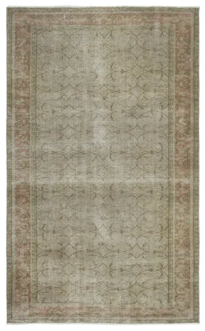 Retro Design Gray Over Dyed Vintage Rug 5'2'' x 8'5'' ft 158 x 256 cm