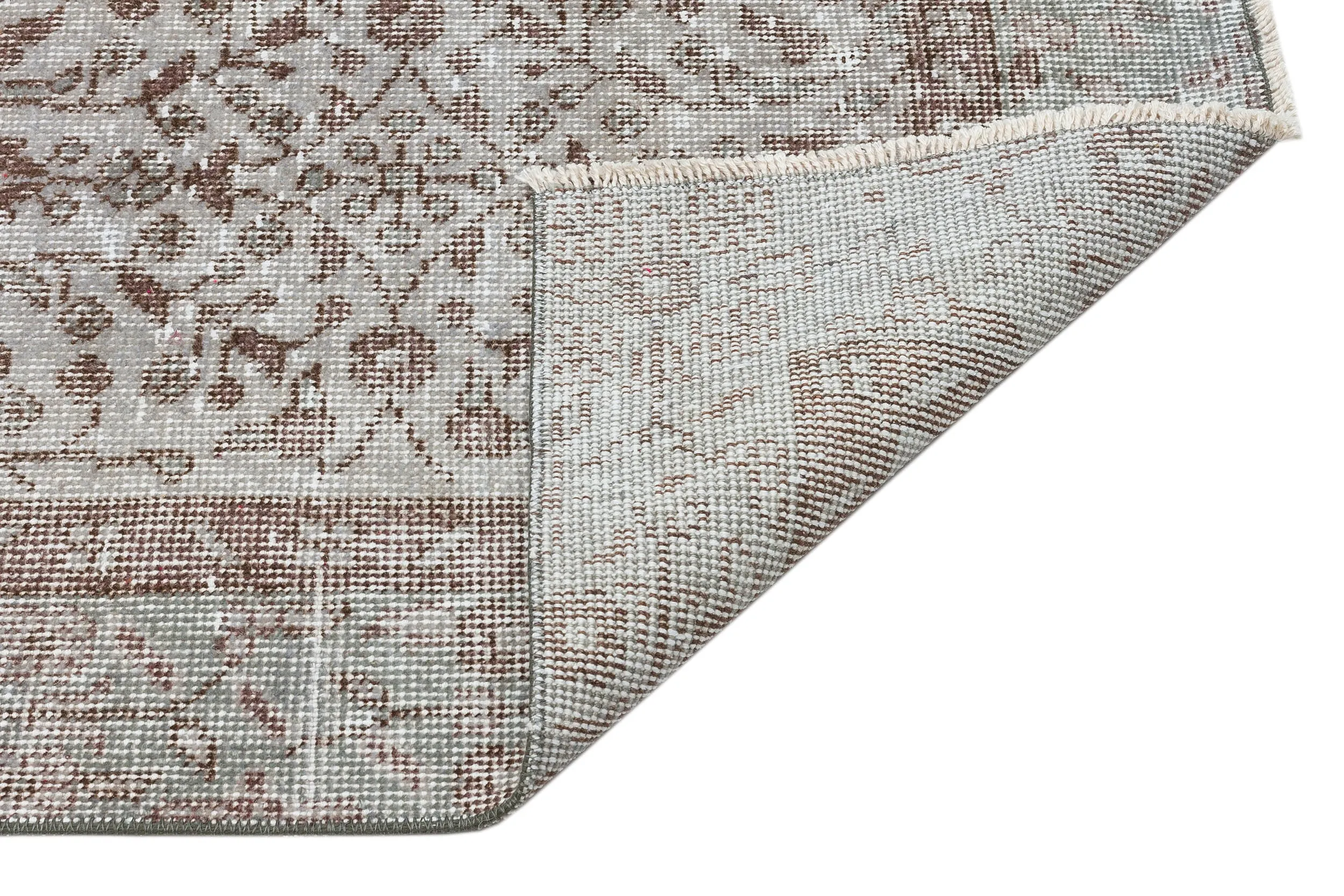Retro Design Gray Over Dyed Vintage Rug 5'3'' x 8'12'' ft 160 x 274 cm