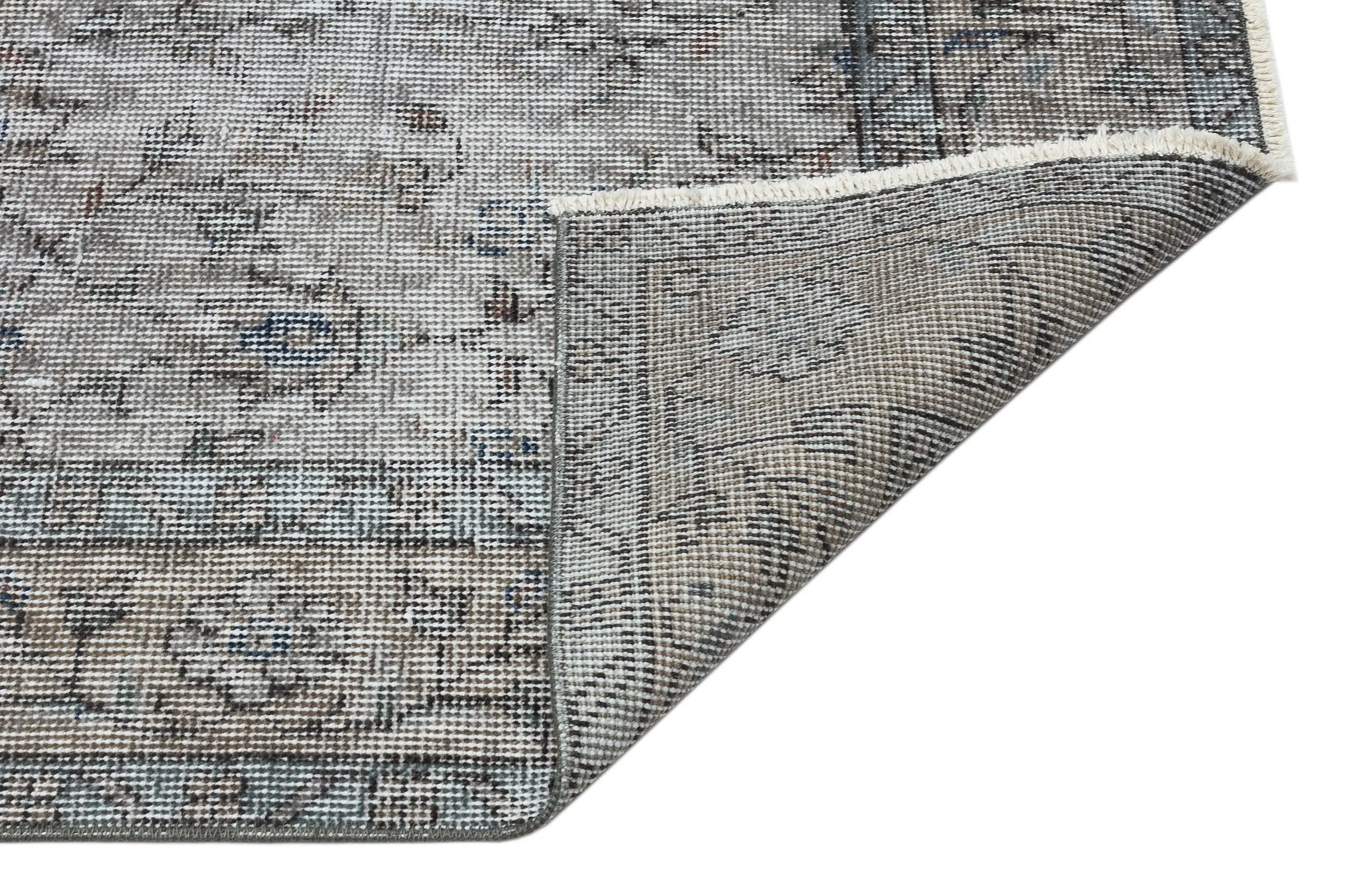 Retro Design Gray Over Dyed Vintage Rug 5'3'' x 8'6'' ft 159 x 260 cm