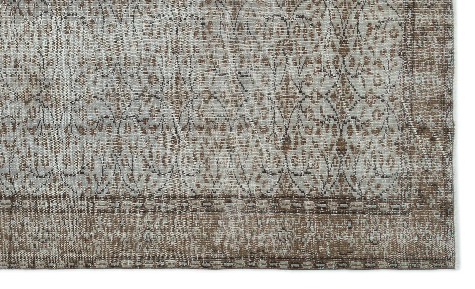 Retro Design Gray Over Dyed Vintage Rug 5'3'' x 8'8'' ft 159 x 264 cm
