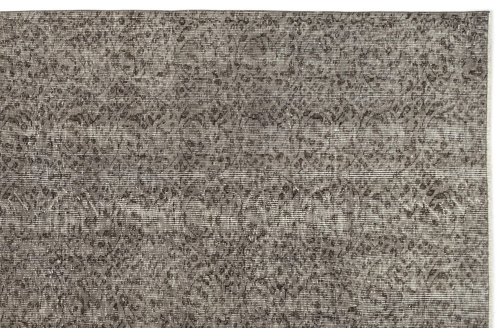 Retro Design Gray Over Dyed Vintage Rug 5'6'' x 9'5'' ft 167 x 287 cm