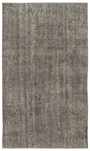Retro Design Gray Over Dyed Vintage Rug 5'6'' x 9'5'' ft 167 x 287 cm