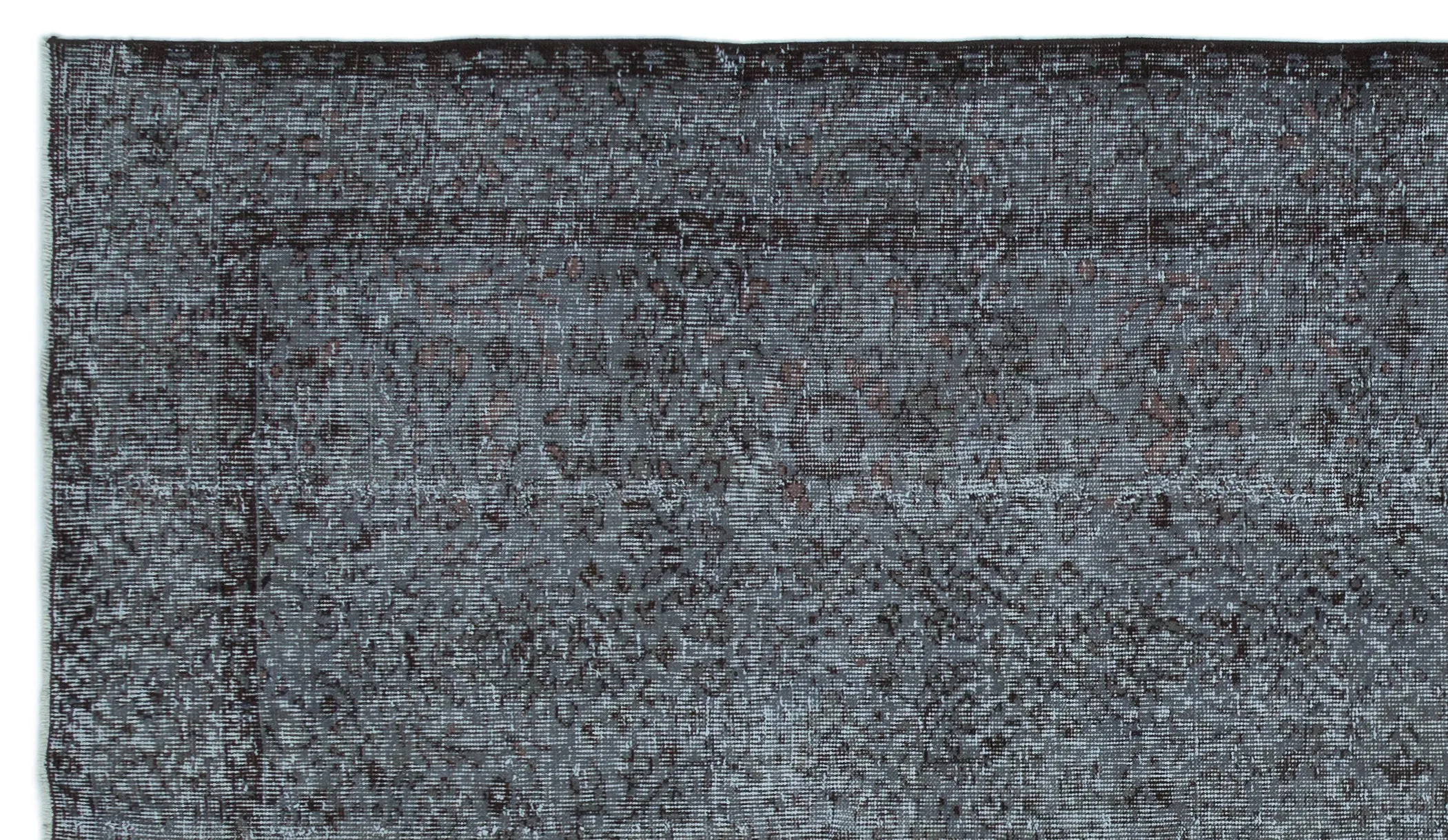 Retro Design Gray Over Dyed Vintage Rug 5'6'' x 9'8'' ft 168 x 295 cm