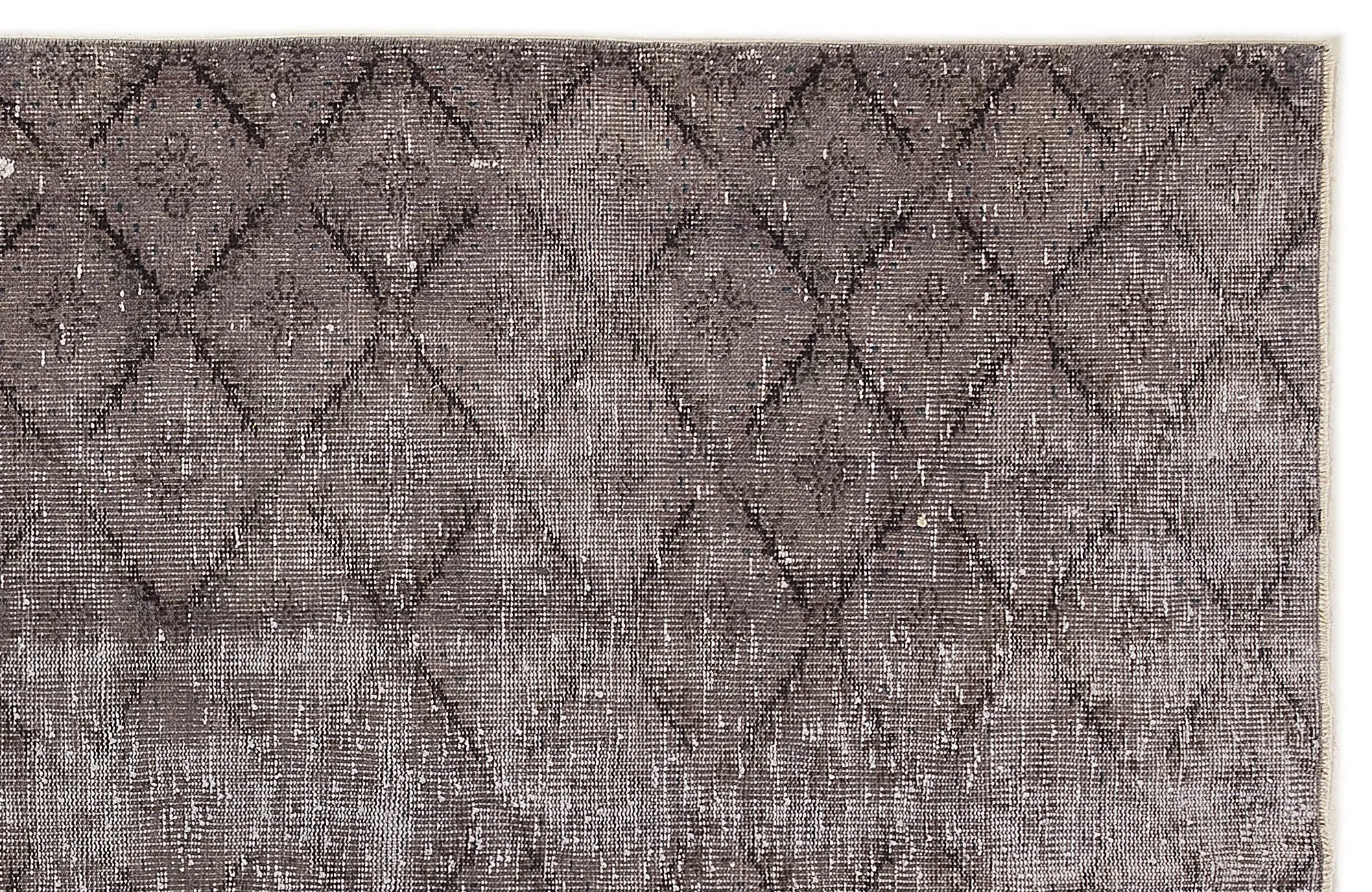 Retro Design Gray Over Dyed Vintage Rug 5'7'' x 8'12'' ft 171 x 274 cm