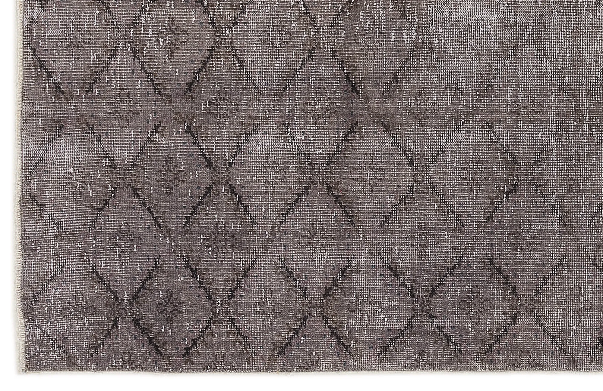 Retro Design Gray Over Dyed Vintage Rug 5'7'' x 8'12'' ft 171 x 274 cm