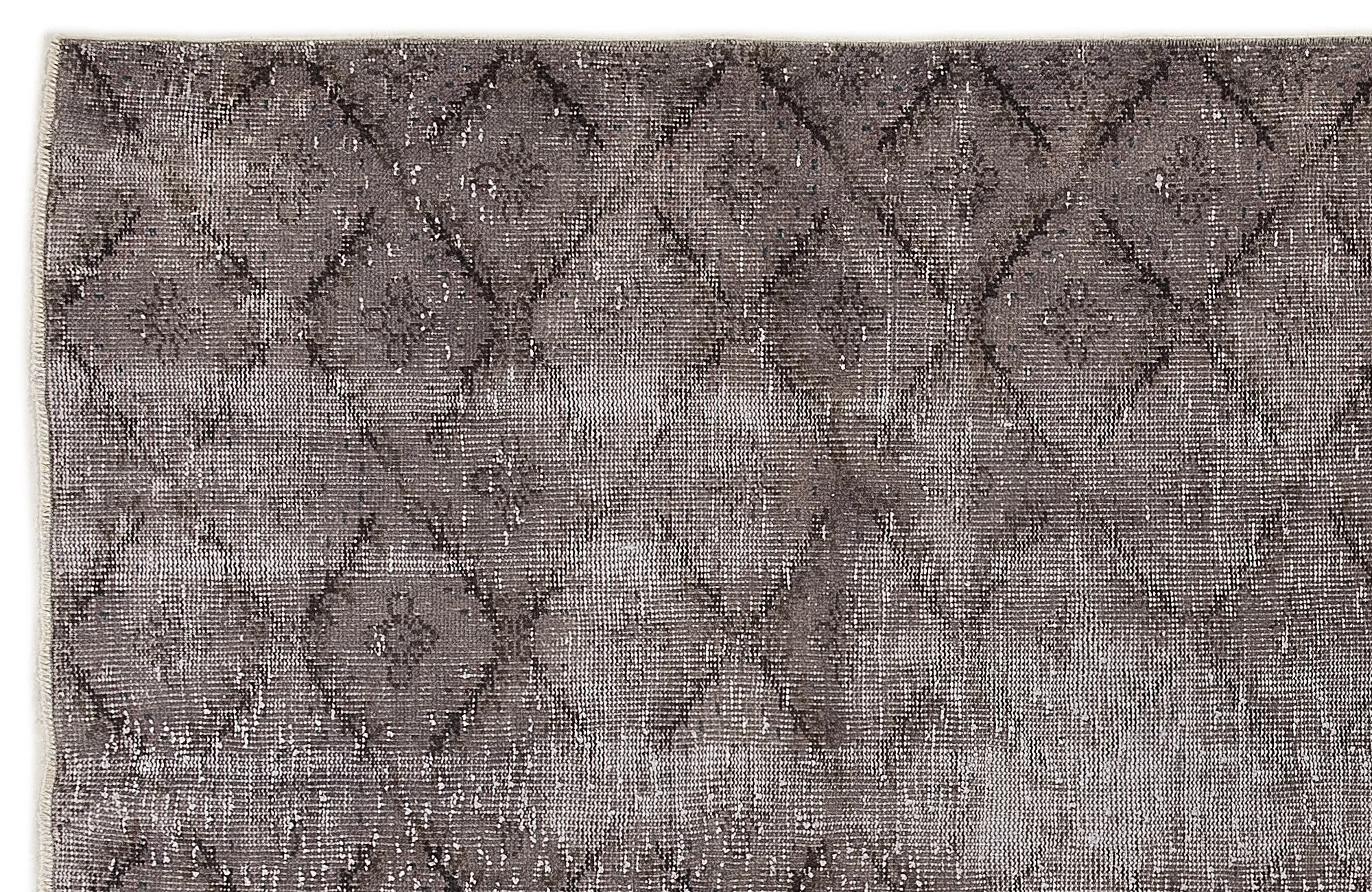 Retro Design Gray Over Dyed Vintage Rug 5'7'' x 8'12'' ft 171 x 274 cm