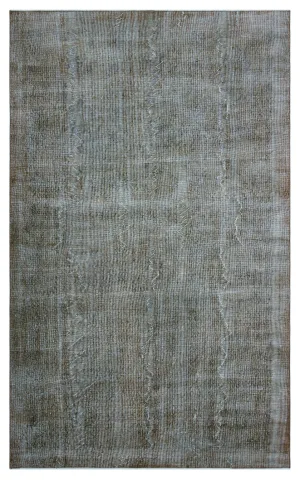 Retro Design Gray Over Dyed Vintage Rug 5'7'' x 9'0'' ft 169 x 275 cm