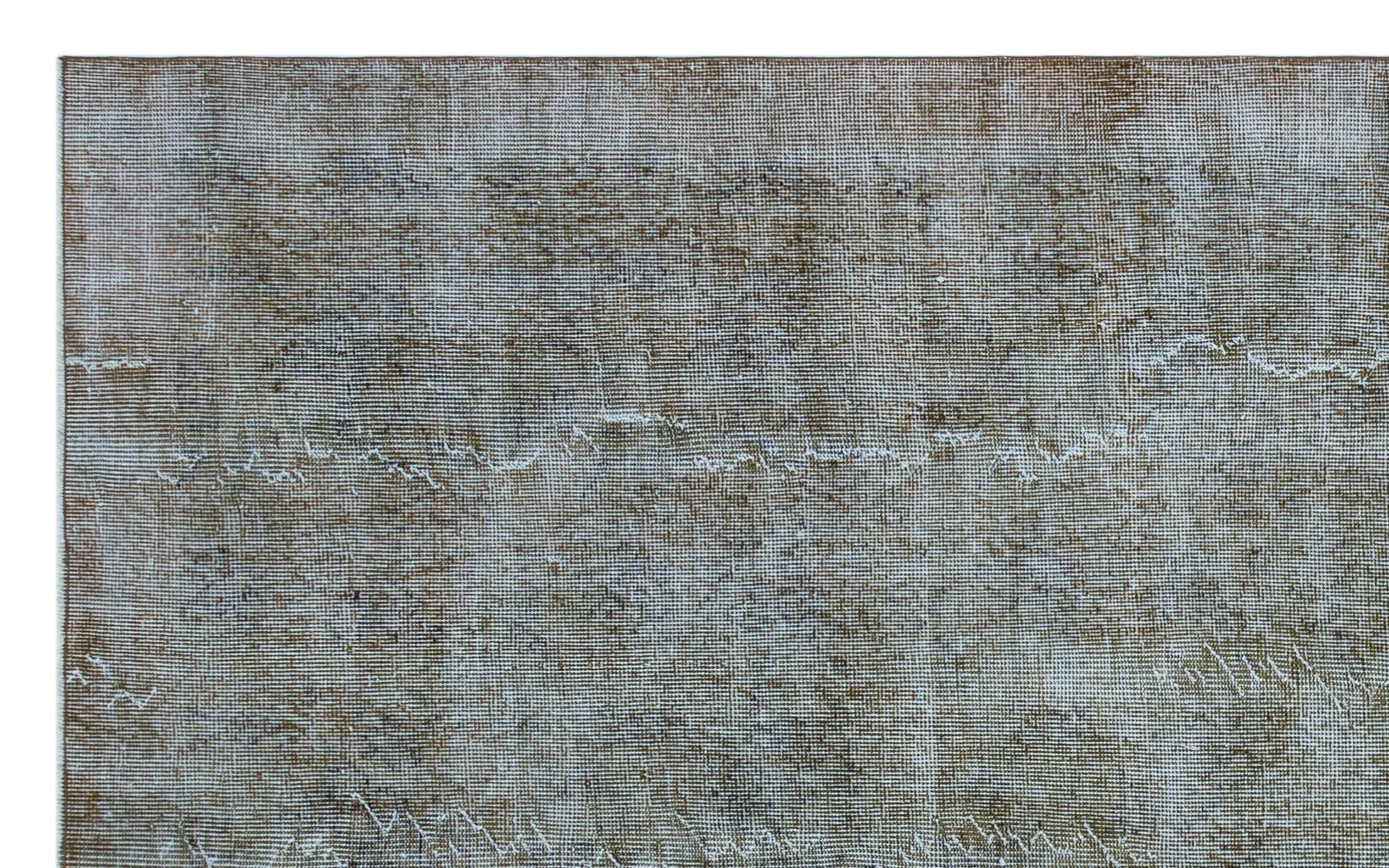 Retro Design Gray Over Dyed Vintage Rug 5'7'' x 9'0'' ft 169 x 275 cm