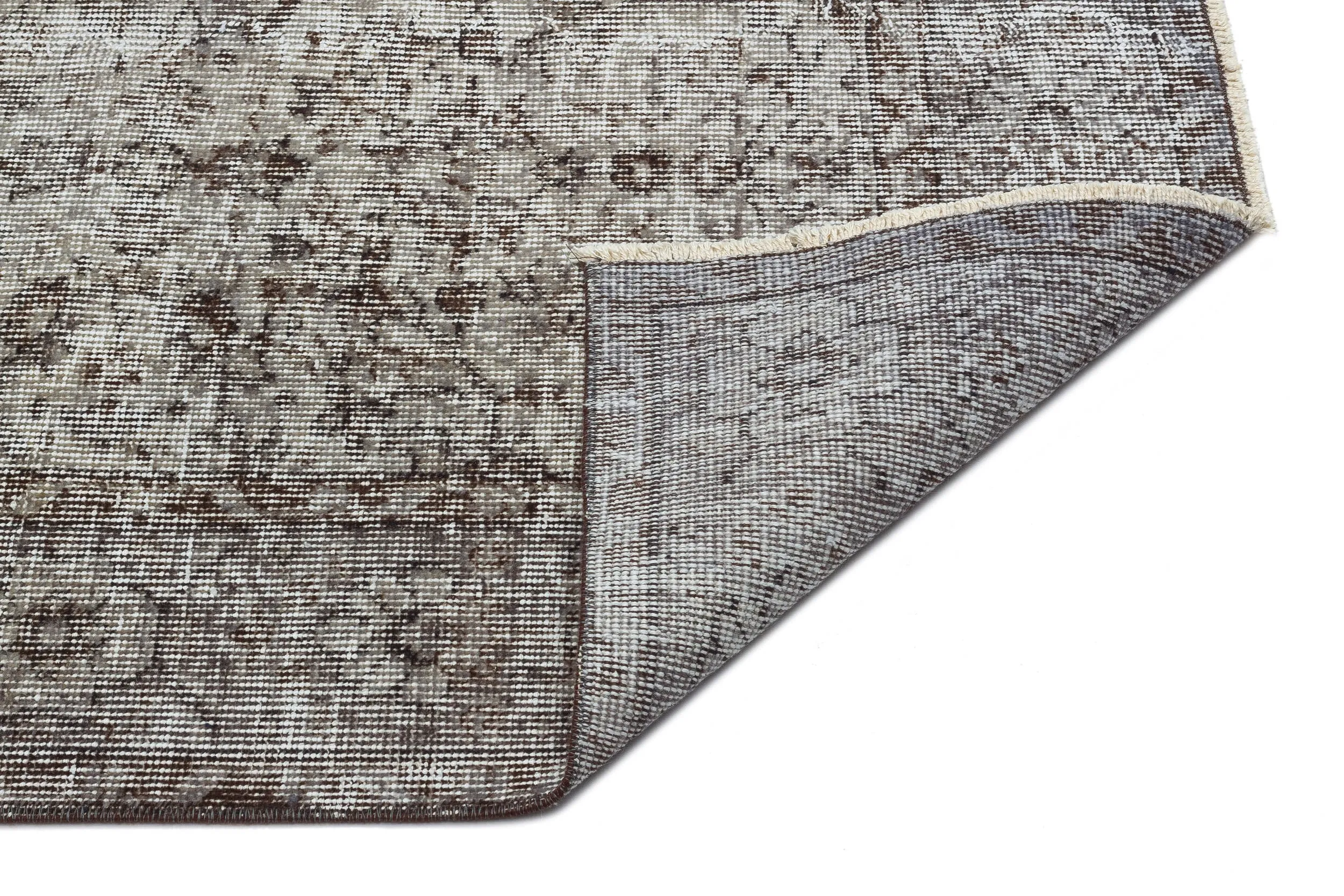 Retro Design Gray Over Dyed Vintage Rug 5'8'' x 9'1'' ft 172 x 276 cm