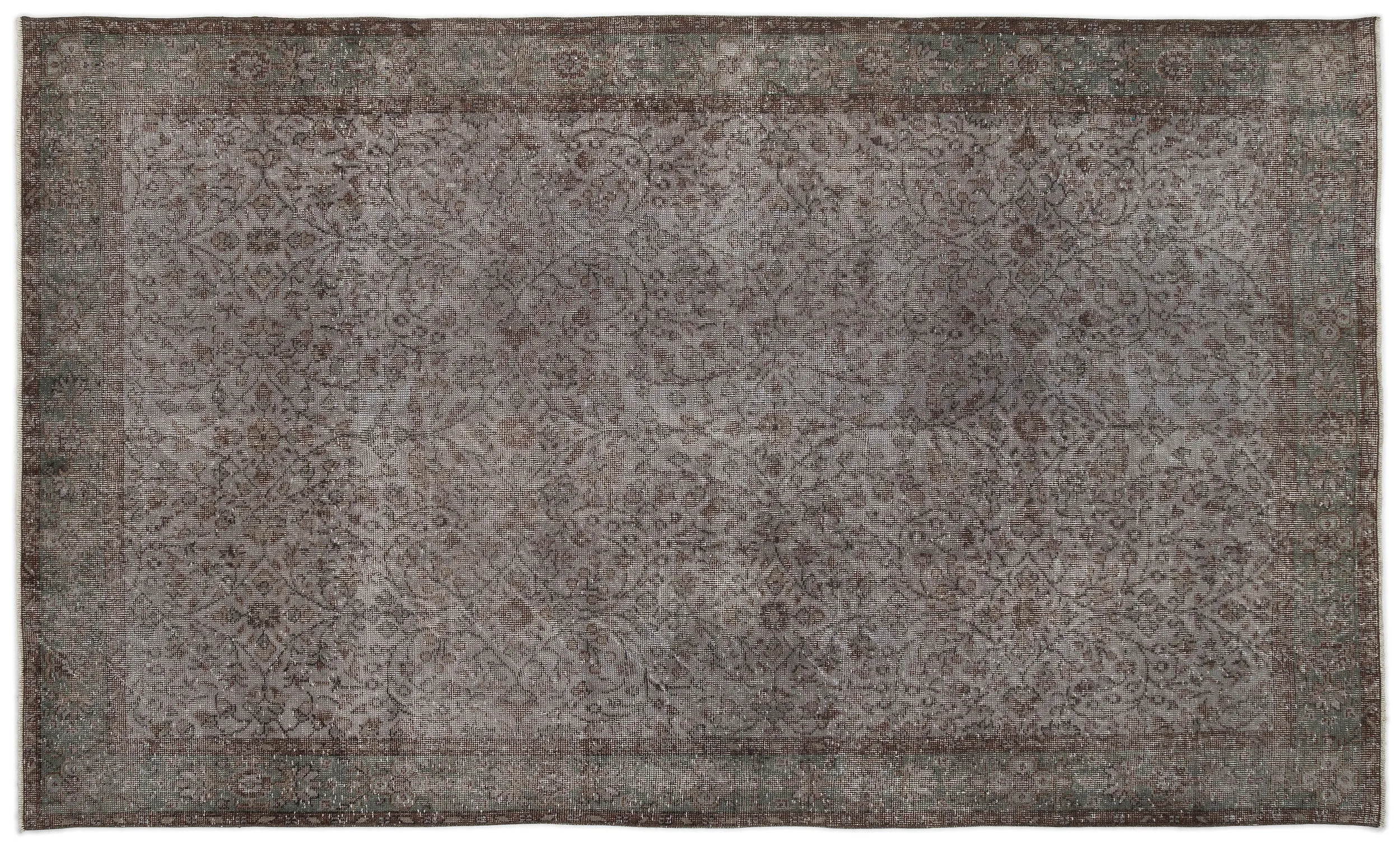 Retro Design Gray Over Dyed Vintage Rug 5'9'' x 9'7'' ft 174 x 292 cm
