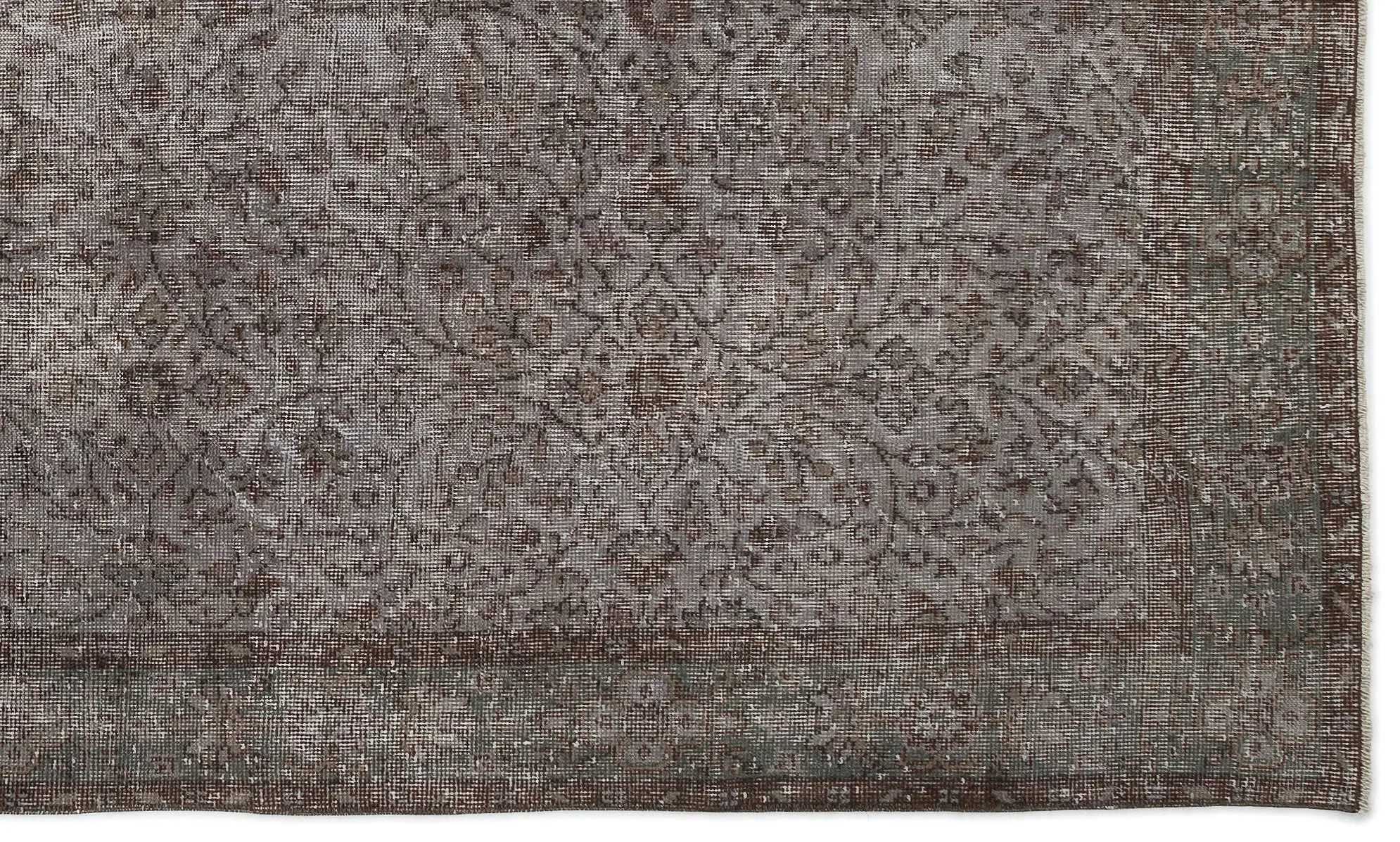Retro Design Gray Over Dyed Vintage Rug 5'9'' x 9'7'' ft 174 x 292 cm
