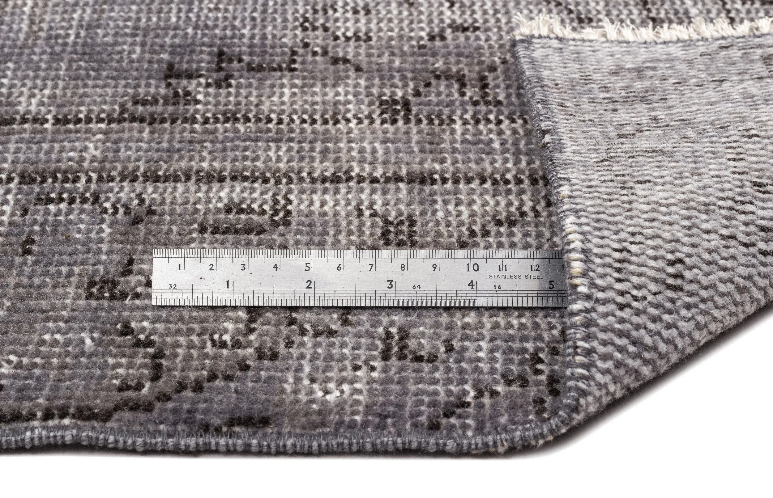 Retro Design Gray Over Dyed Vintage Rug 5'9'' x 9'8'' ft 174 x 294 cm