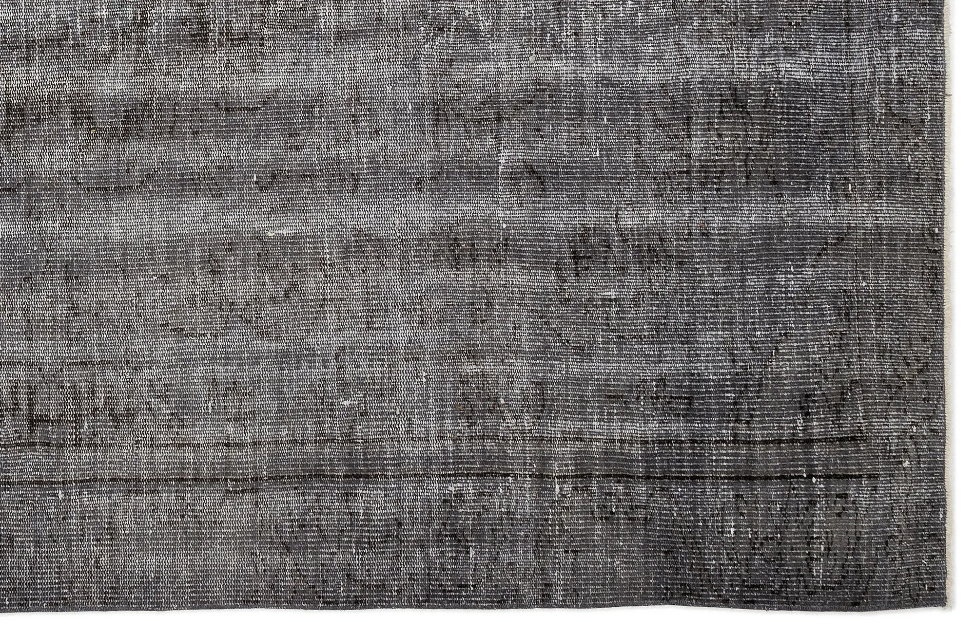 Retro Design Gray Over Dyed Vintage Rug 5'9'' x 9'8'' ft 174 x 294 cm